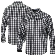 Utah Jazz Super Tamiami Omni-Shade Long Sleeve Button-Down Shirt Black | Columbia for sale