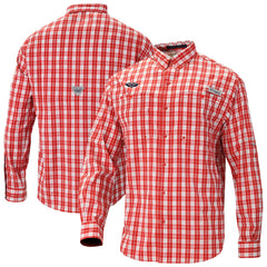 New Orleans Pelicans Super Tamiami Omni-Shade Long Sleeve Button-Down Shirt Red | Columbia outlet