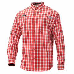 New Orleans Pelicans Super Tamiami Omni-Shade Long Sleeve Button-Down Shirt Red | Columbia outlet