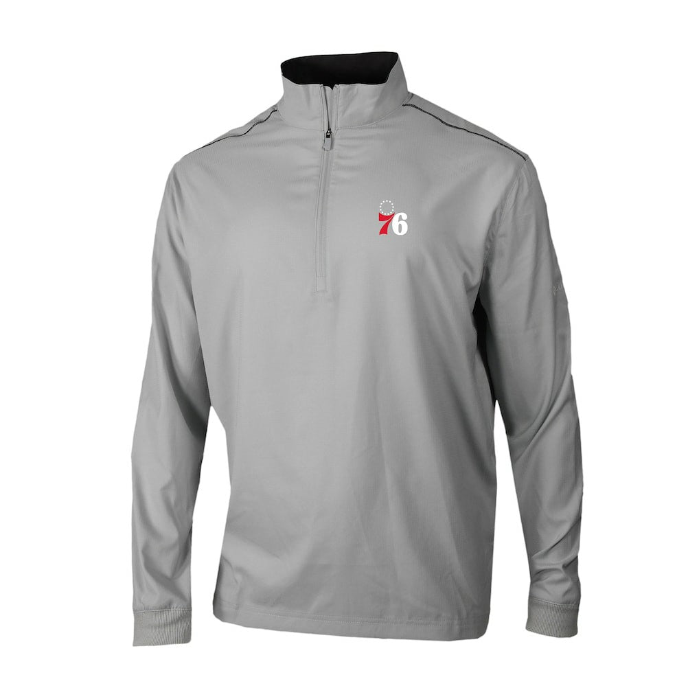Philadelphia 76ers Omni-Wick Bogey's Paradise Quarter-Zip Top Gray | Columbia Lifestyle