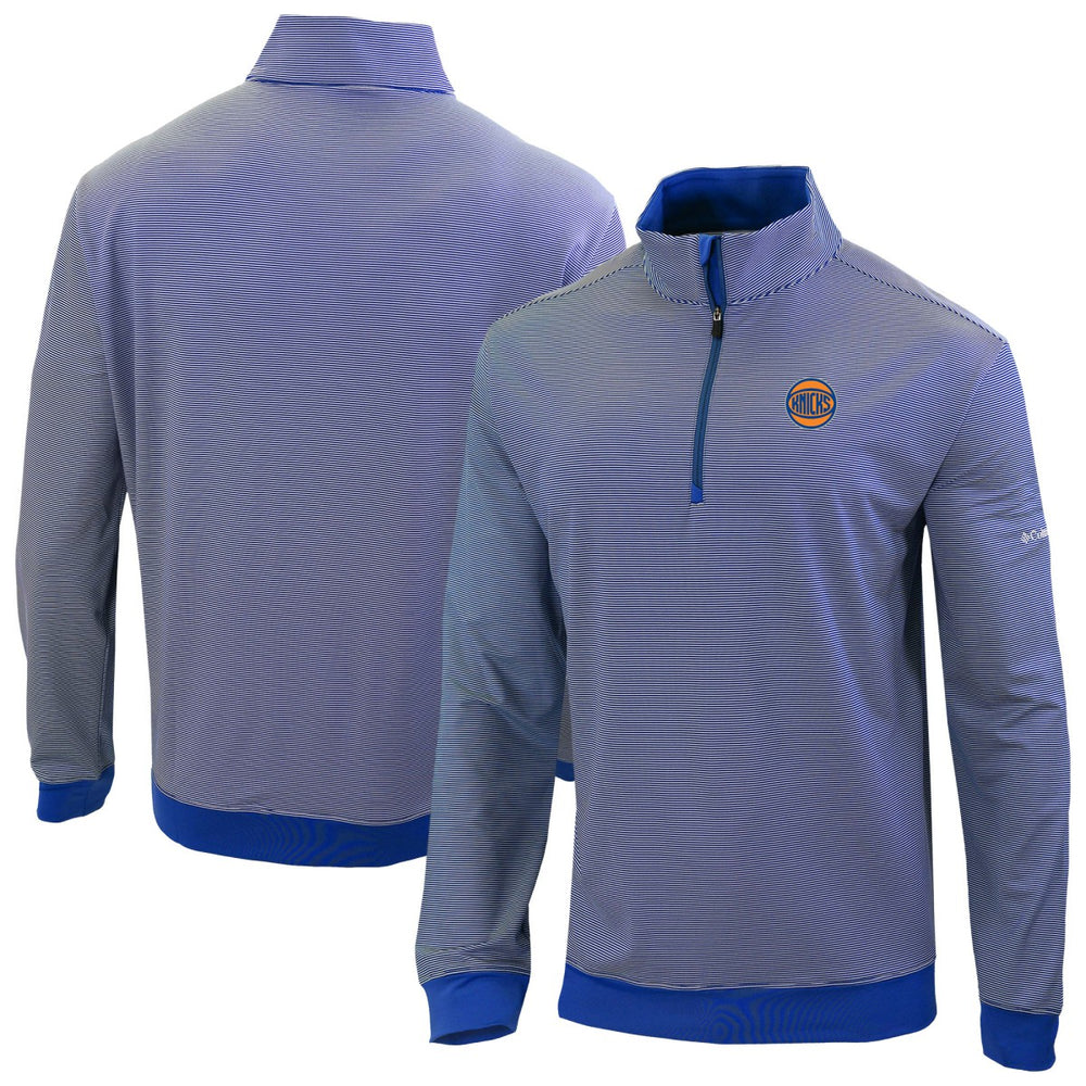 New York Knicks Omni-Wick Even Lie Quarter-Zip Top Blue | Columbia