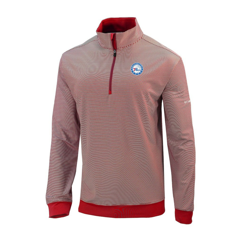 Philadelphia 76ers Omni-Wick Even Lie Quarter-Zip Top Red | Columbia US