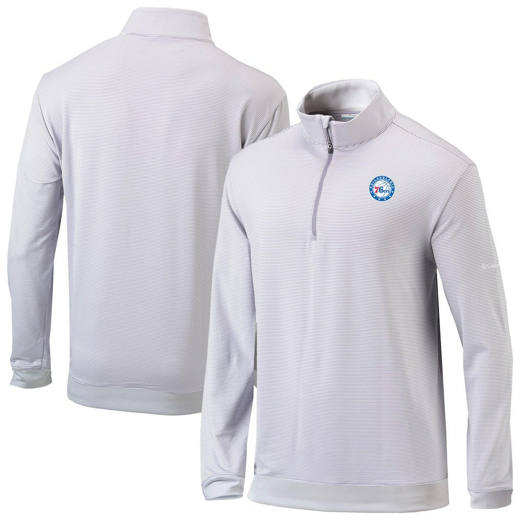 Philadelphia 76ers Omni-Wick Even Lie Quarter-Zip Top Gray/White | Columbia outlet