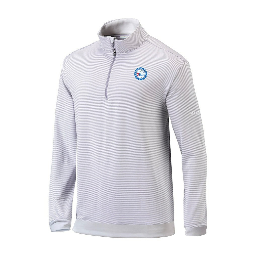 Philadelphia 76ers Omni-Wick Even Lie Quarter-Zip Top Gray/White | Columbia outlet