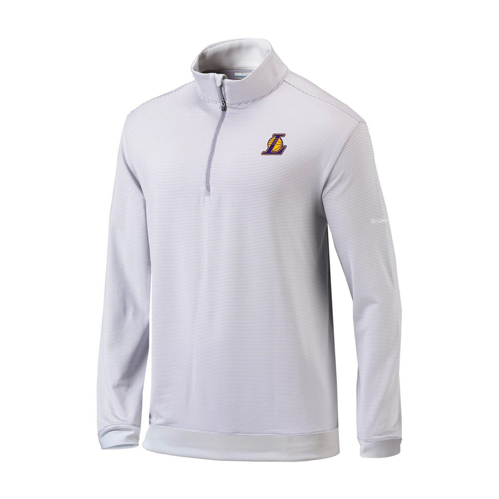 Los Angeles Lakers Omni-Wick Even Lie Quarter-Zip Top Gray/White | Columbia outlet