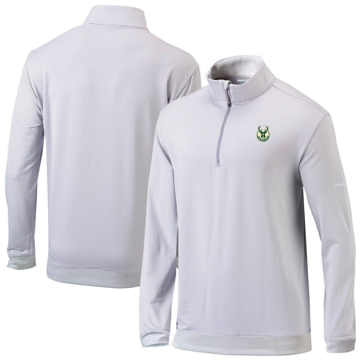 Milwaukee Bucks Omni-Wick Even Lie Quarter-Zip Top Gray/White | Columbia Near Me