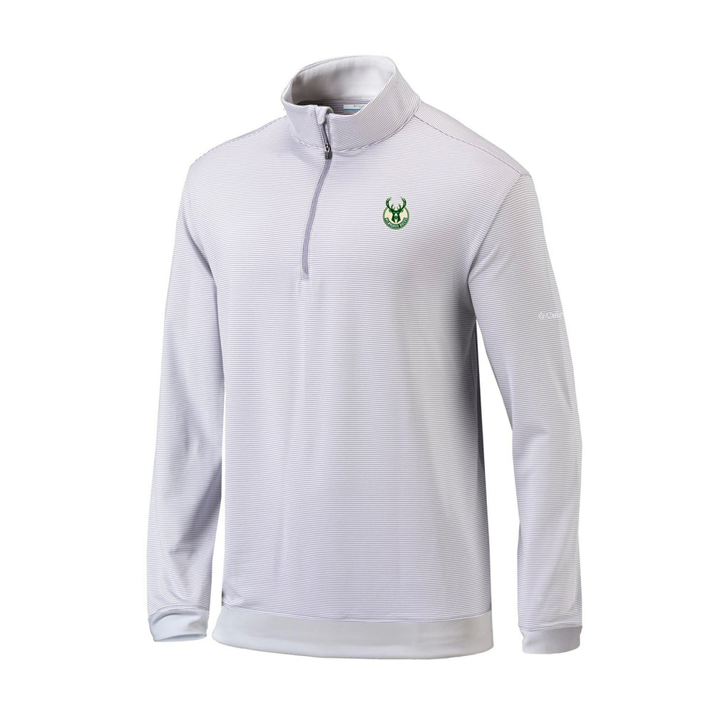 Milwaukee Bucks Omni-Wick Even Lie Quarter-Zip Top Gray/White | Columbia Near Me