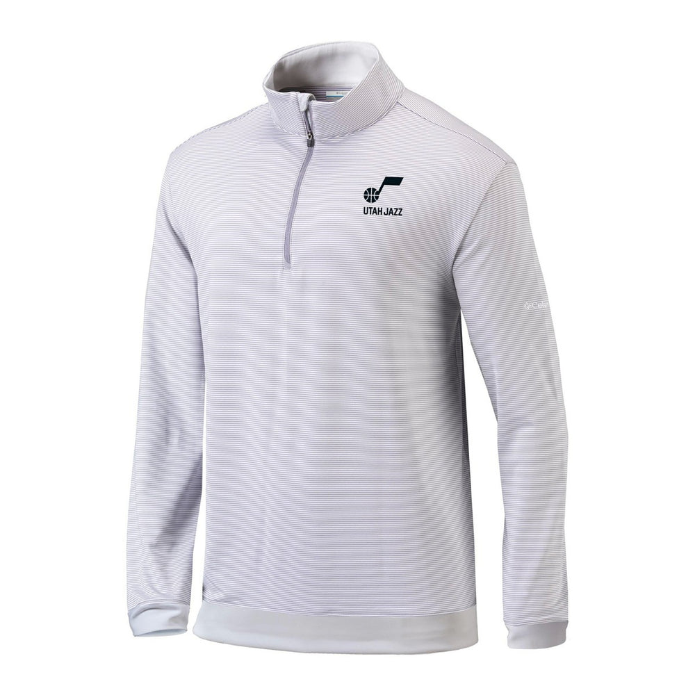 Utah Jazz Omni-Wick Even Lie Quarter-Zip Top Gray/White | Columbia discount