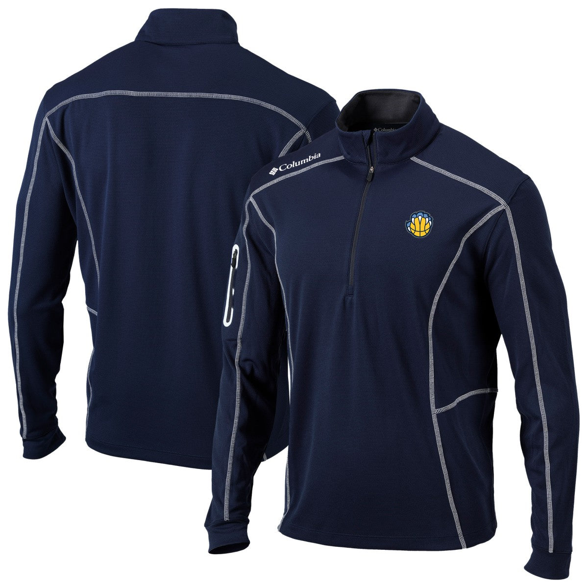 Memphis Grizzlies Omni-Wick Shotgun Quarter-Zip Jacket Navy | Columbia