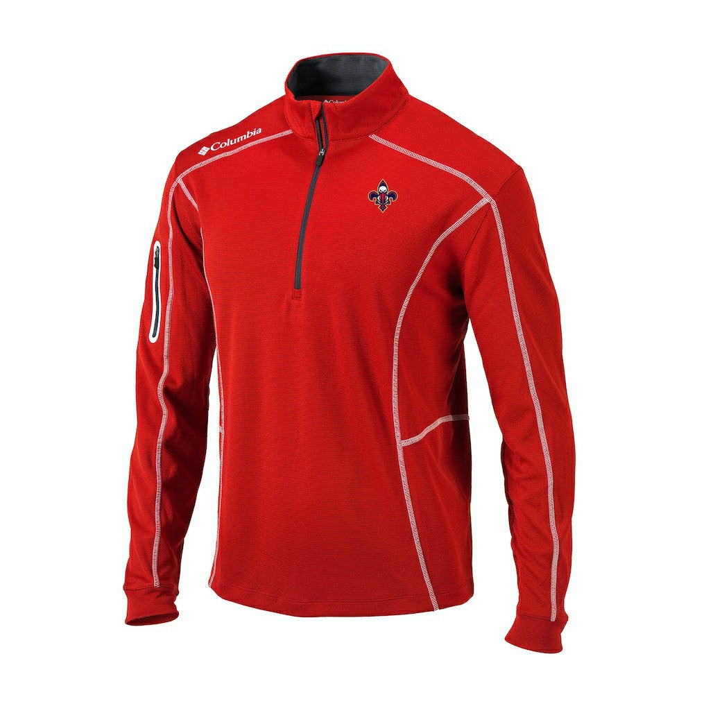 New Orleans Pelicans Omni-Wick Shotgun Quarter-Zip Jacket Red | Columbia US