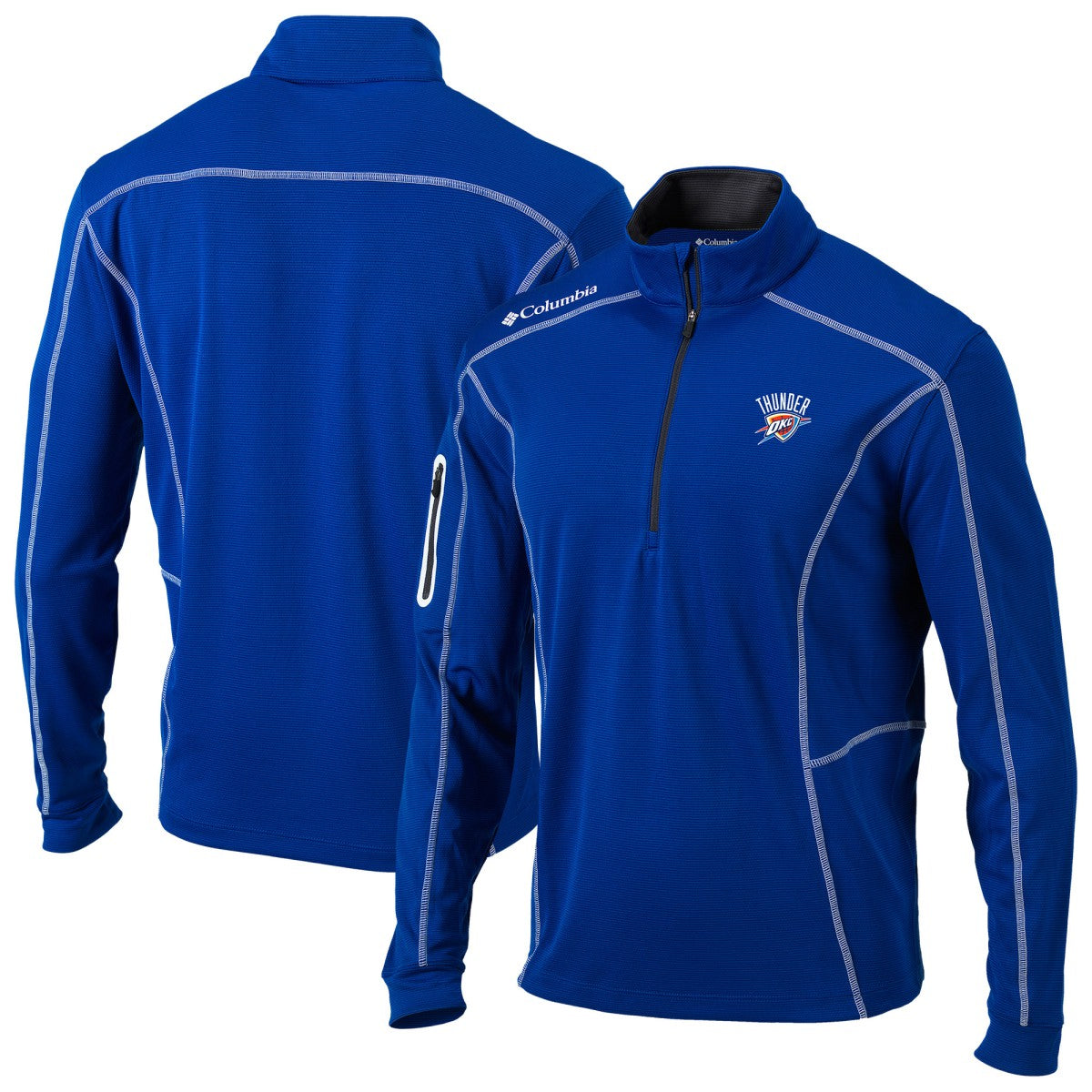 Oklahoma City Thunder Omni-Wick Shotgun Quarter-Zip Jacket Blue | Columbia