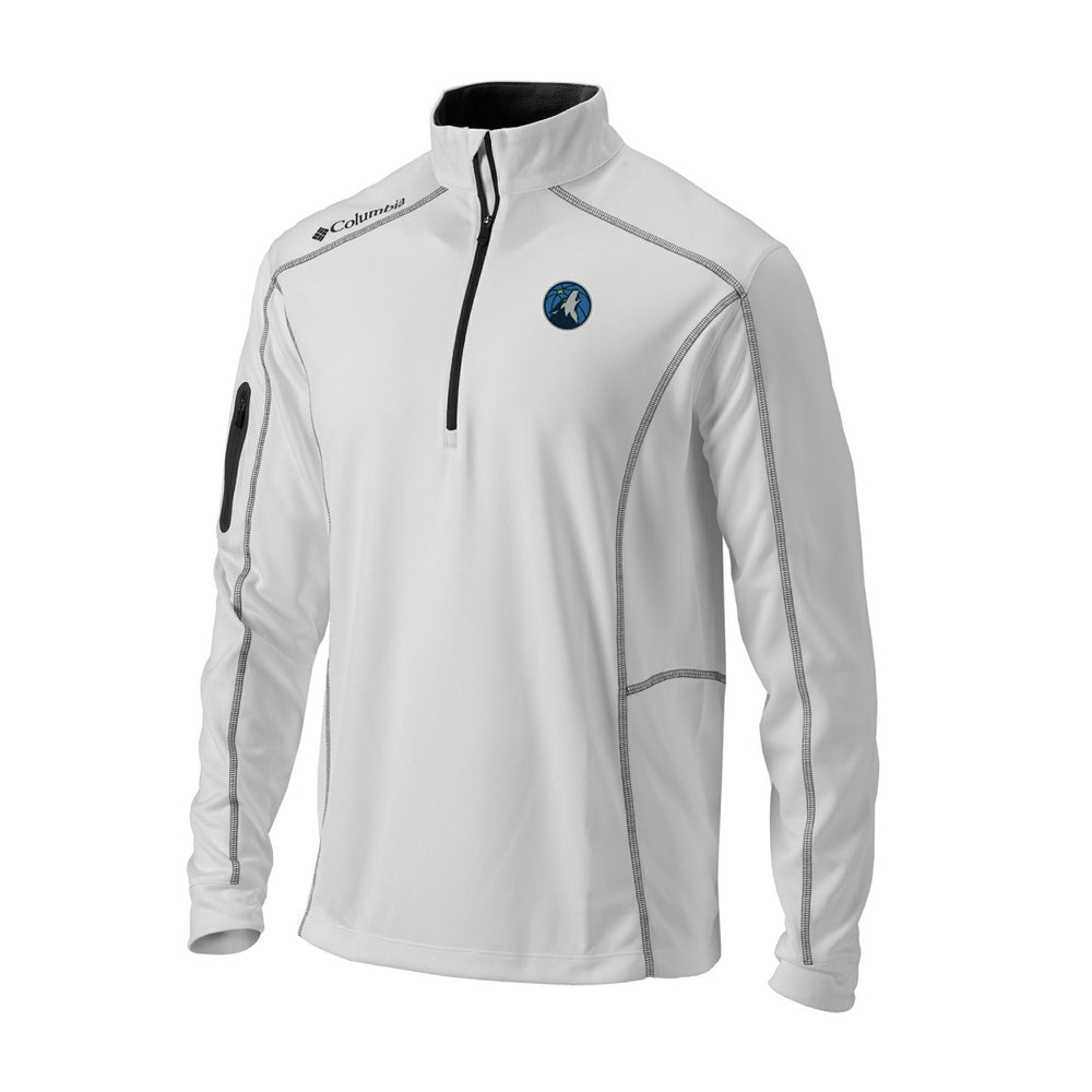 Minnesota Timberwolves Omni-Wick Shotgun Quarter-Zip Jacket White | Columbia Near Me