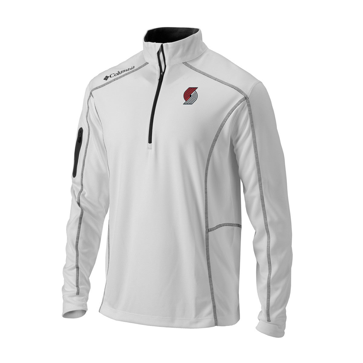 Portland Trail Blazers Omni-Wick Shotgun Quarter-Zip Jacket White | Columbia online