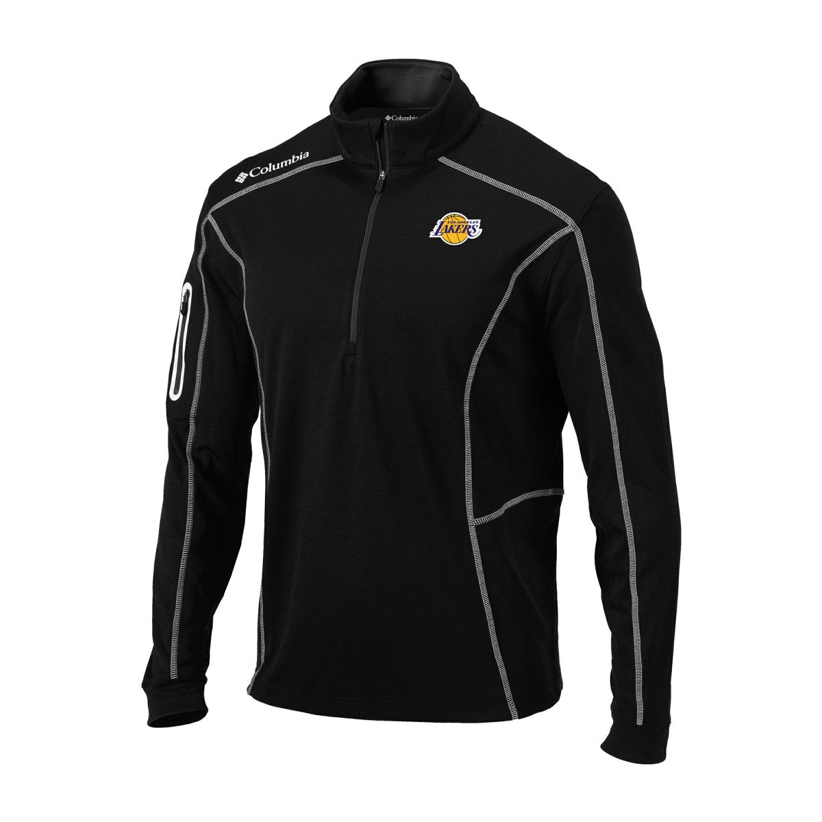 Los Angeles Lakers Omni-Wick Shotgun Quarter-Zip Jacket Black | Columbia outlet