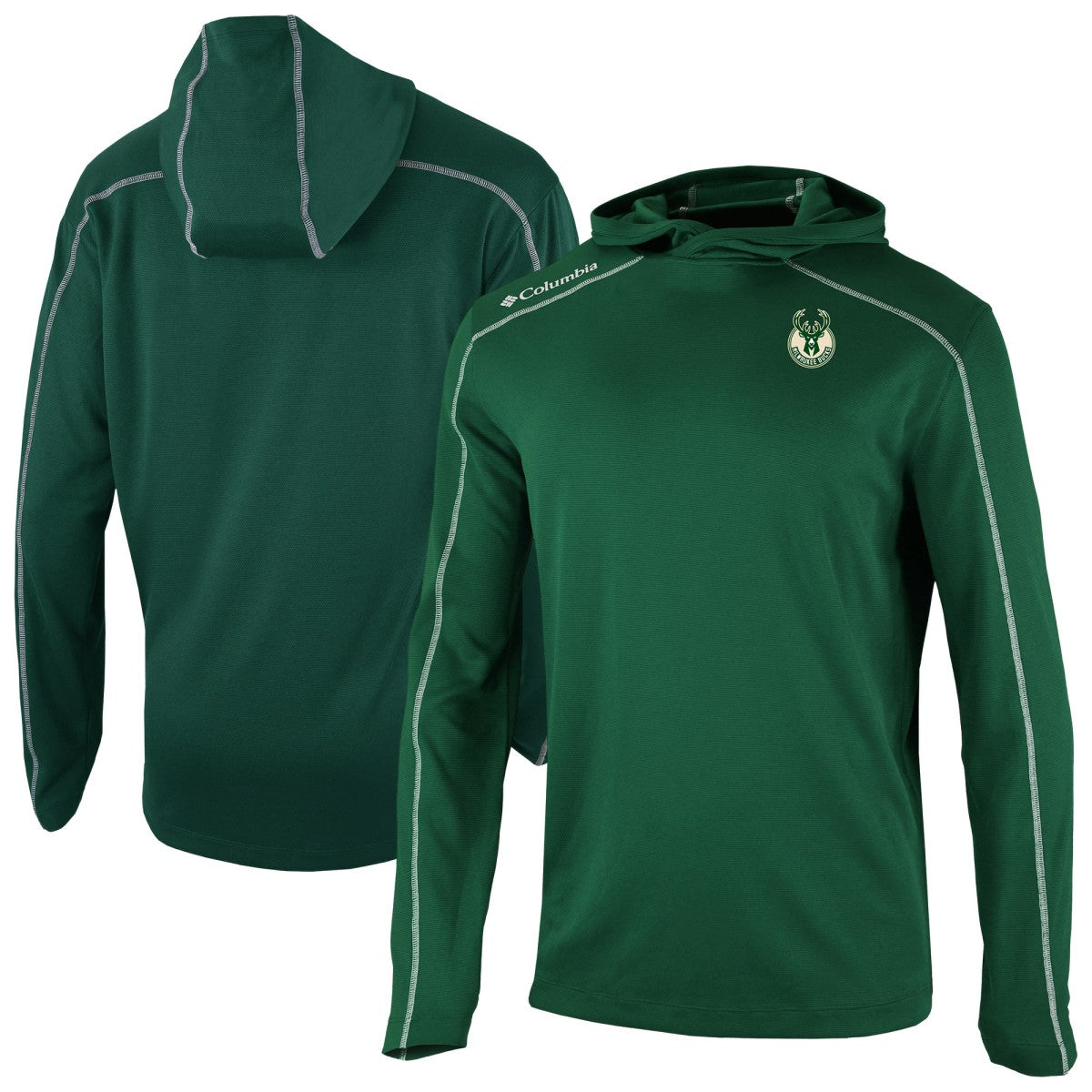 Milwaukee Bucks Omni-Wick Shotgun Pullover Hoodie Hunter Green | Columbia