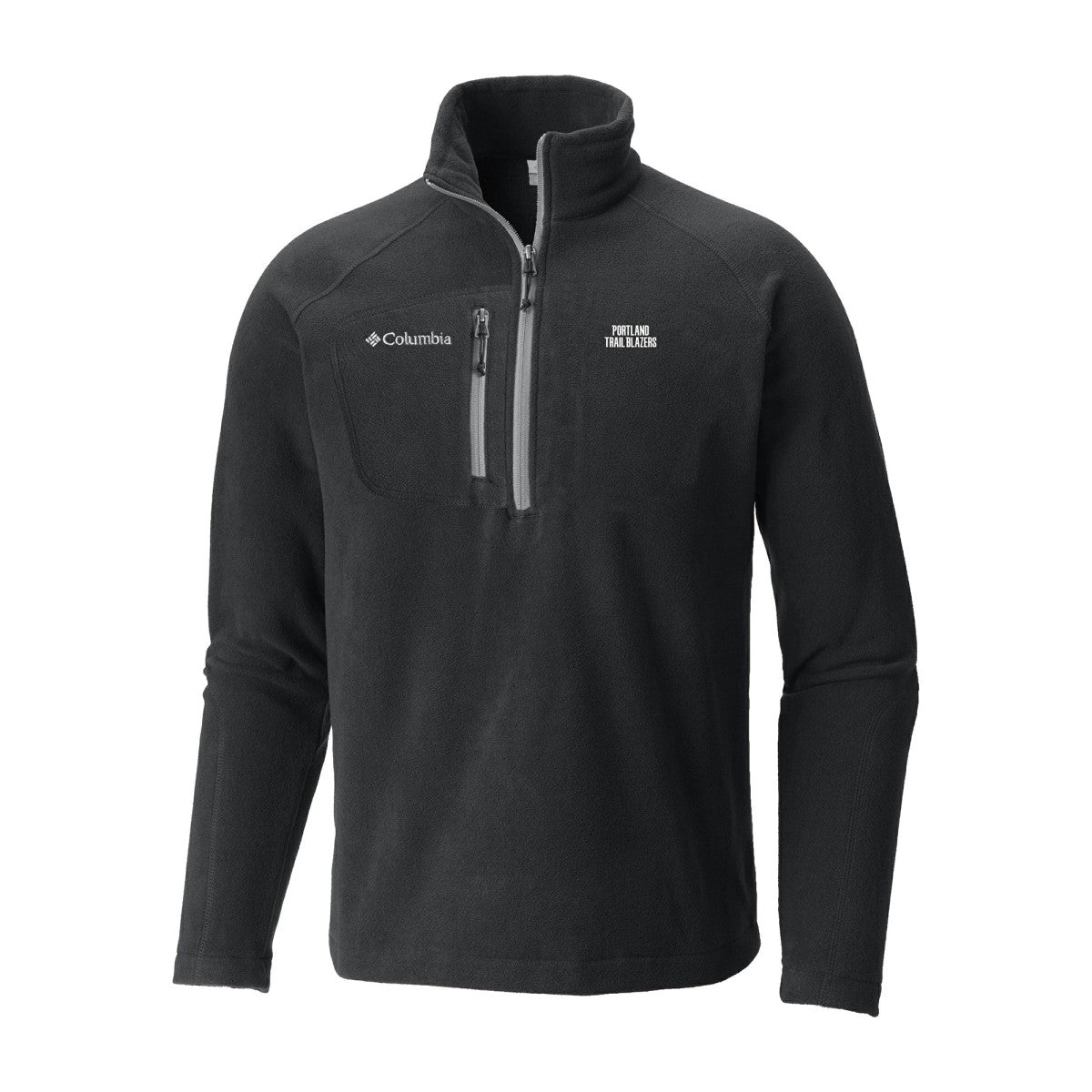 Portland Trail Blazers Fast Trek III Half-Zip Fleece Pullover Black | Columbia for sale