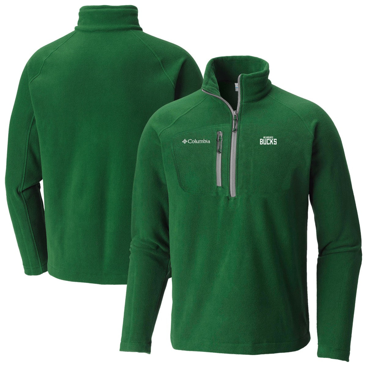 Milwaukee Bucks Fast Trek III Half-Zip Fleece Pullover Green | Columbia Lifestyle