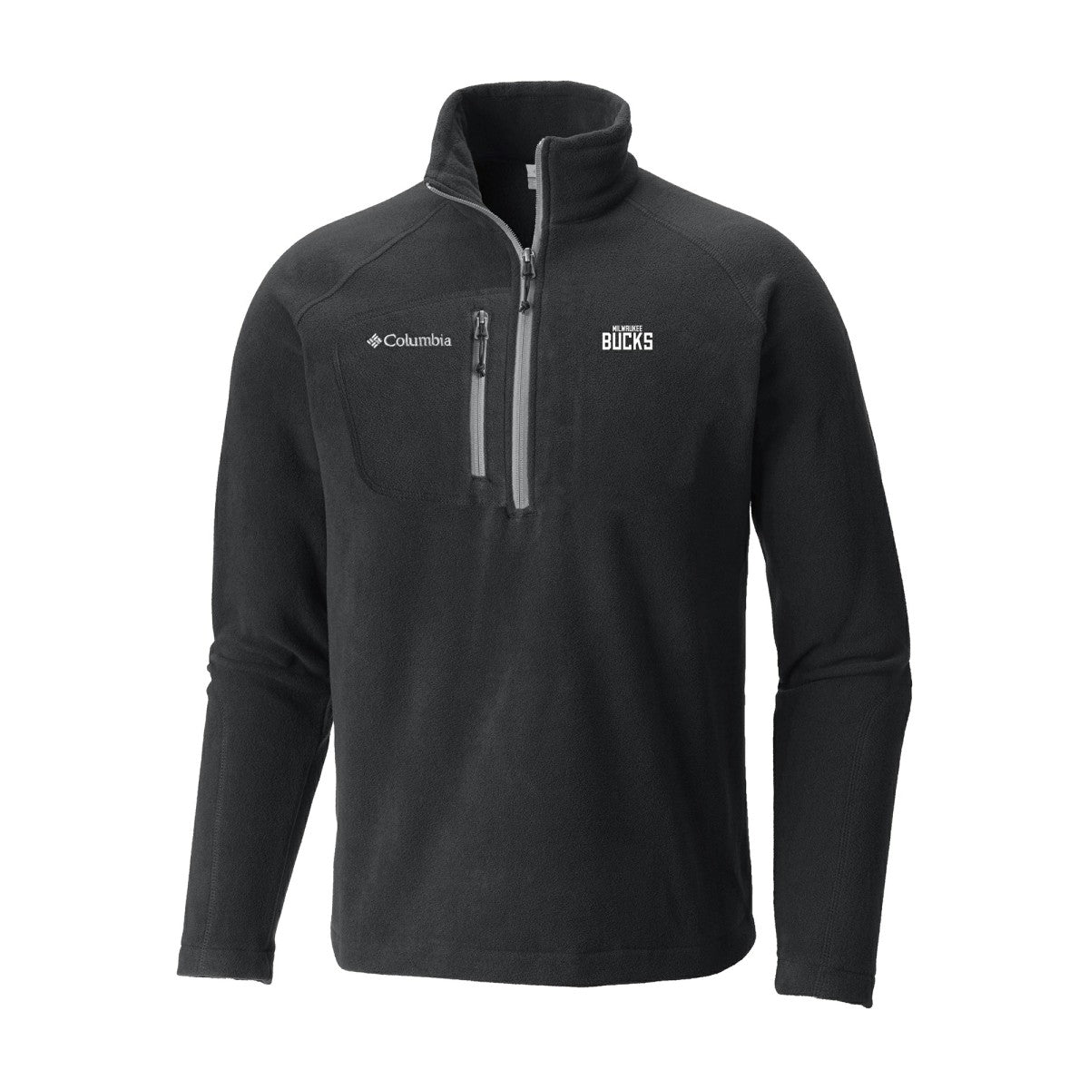 Milwaukee Bucks Fast Trek III Half-Zip Fleece Pullover Black | Columbia US