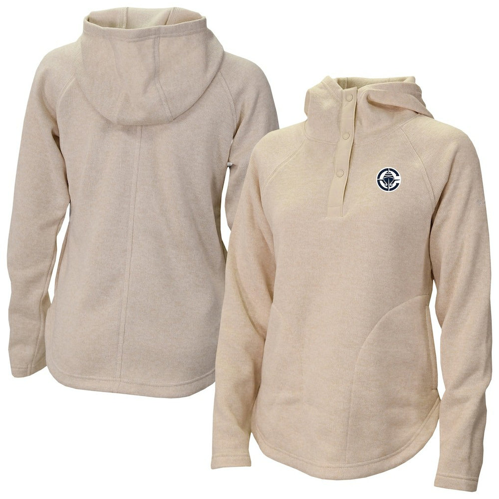 LA Clippers Women's Sweater Weather Quarter-Snap Hoodie Cream | Columbia outlet