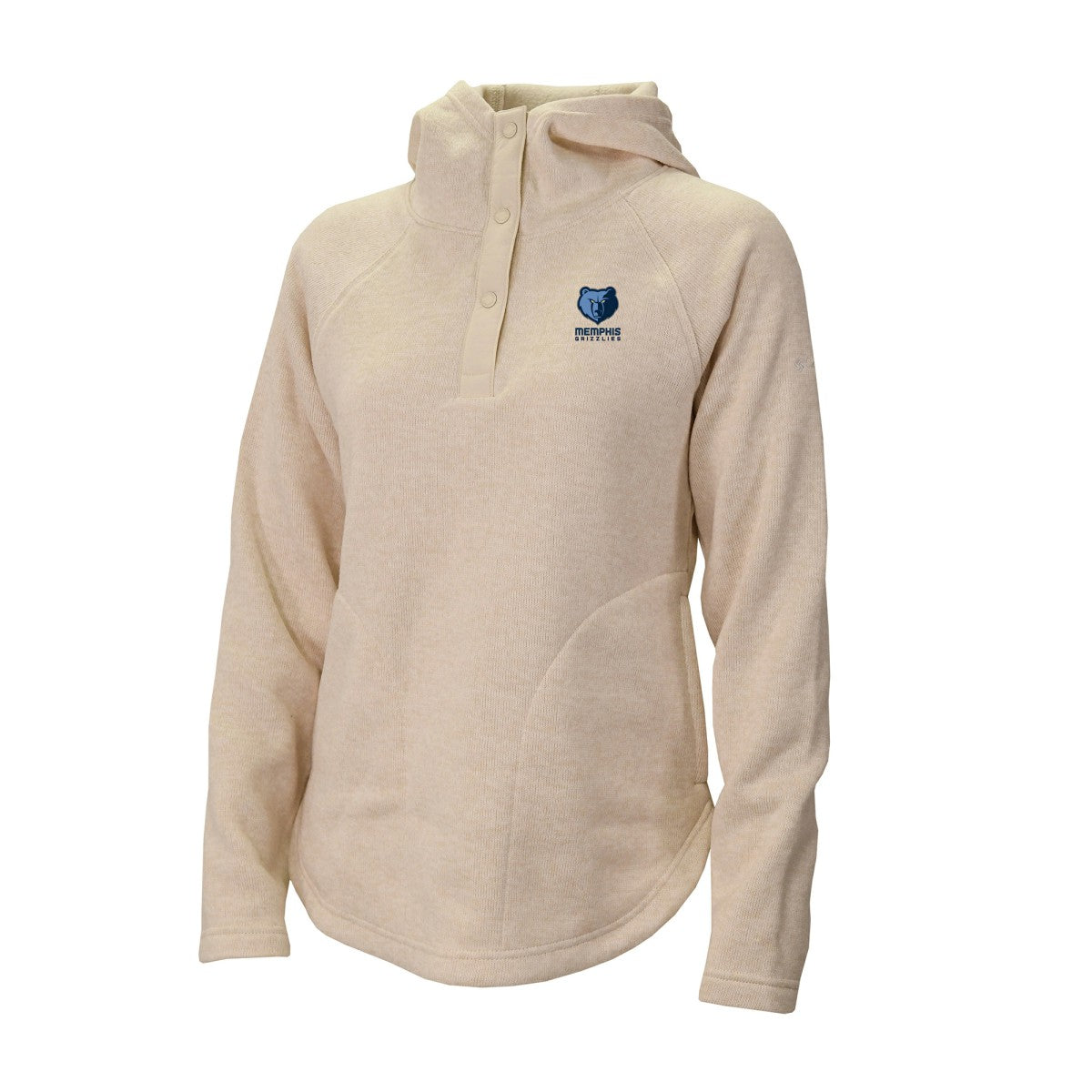 Memphis Grizzlies Women's Sweater Weather Quarter-Snap Hoodie Cream | Columbia discount