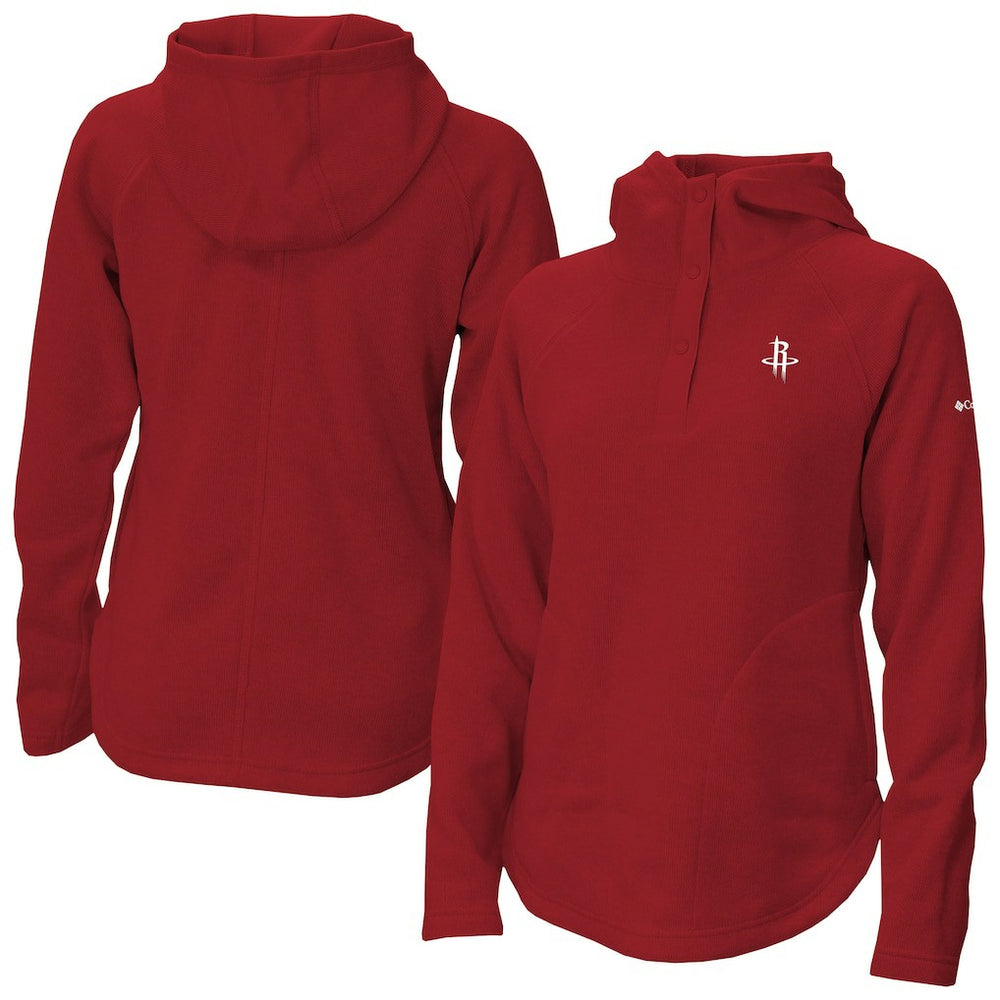 Houston Rockets Women's Sweater Weather Quarter-Snap Hoodie for sale Red | Columbia Near Me