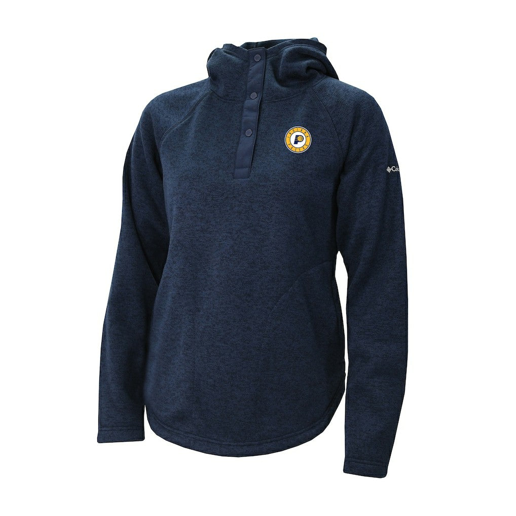 Indiana Pacers Women's Sweater Weather Quarter-Snap Hoodie Navy | Columbia for sale