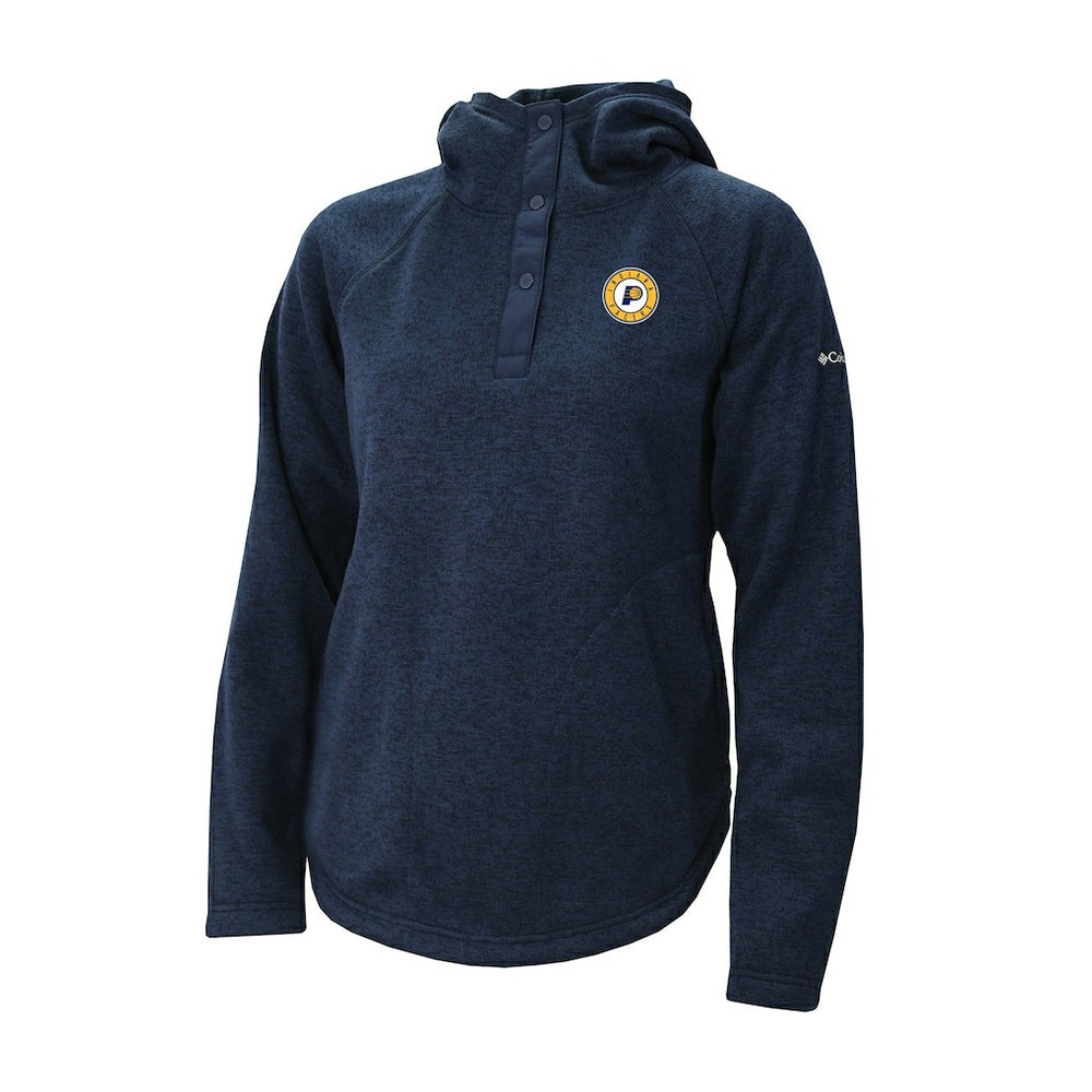 Indiana Pacers Women's Sweater Weather Quarter-Snap Hoodie Navy | Columbia for sale