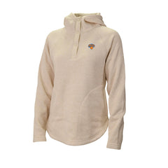 New York Knicks Women's Sweater Weather Quarter-Snap Hoodie Cream | Columbia