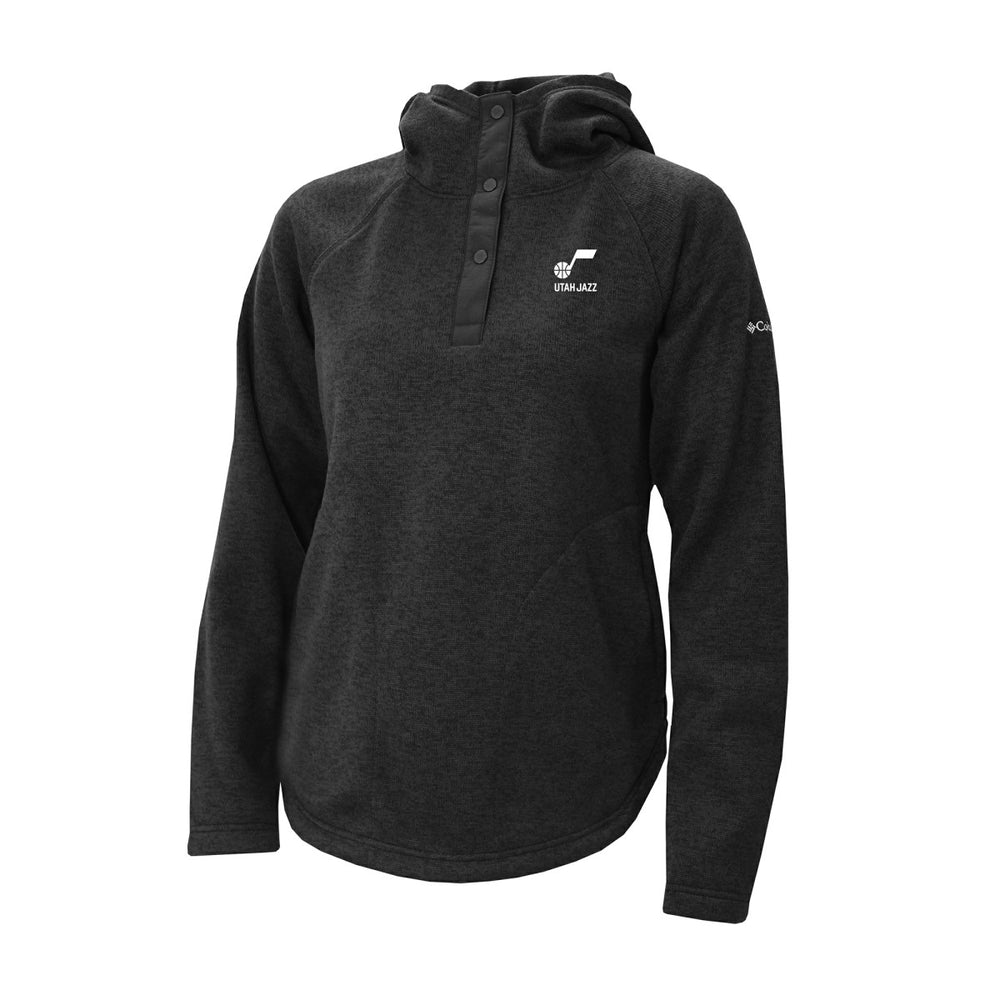 Utah Jazz Women's Sweater Weather Quarter-Snap Hoodie Black | Columbia for sale