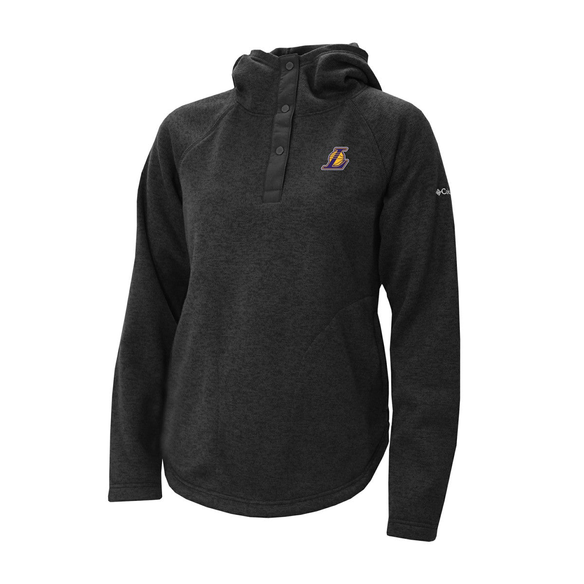 Los Angeles Lakers Women's Sweater Weather Quarter-Snap Hoodie Black | Columbia Lifestyle