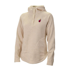 Miami Heat Women's Sweater Weather Quarter-Snap Hoodie Cream | Columbia