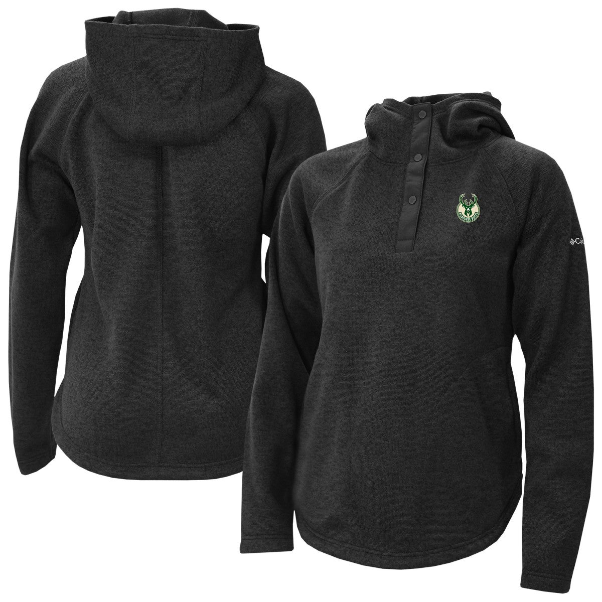 Milwaukee Bucks Women's Sweater Weather Quarter-Snap Hoodie Black | Columbia outlet