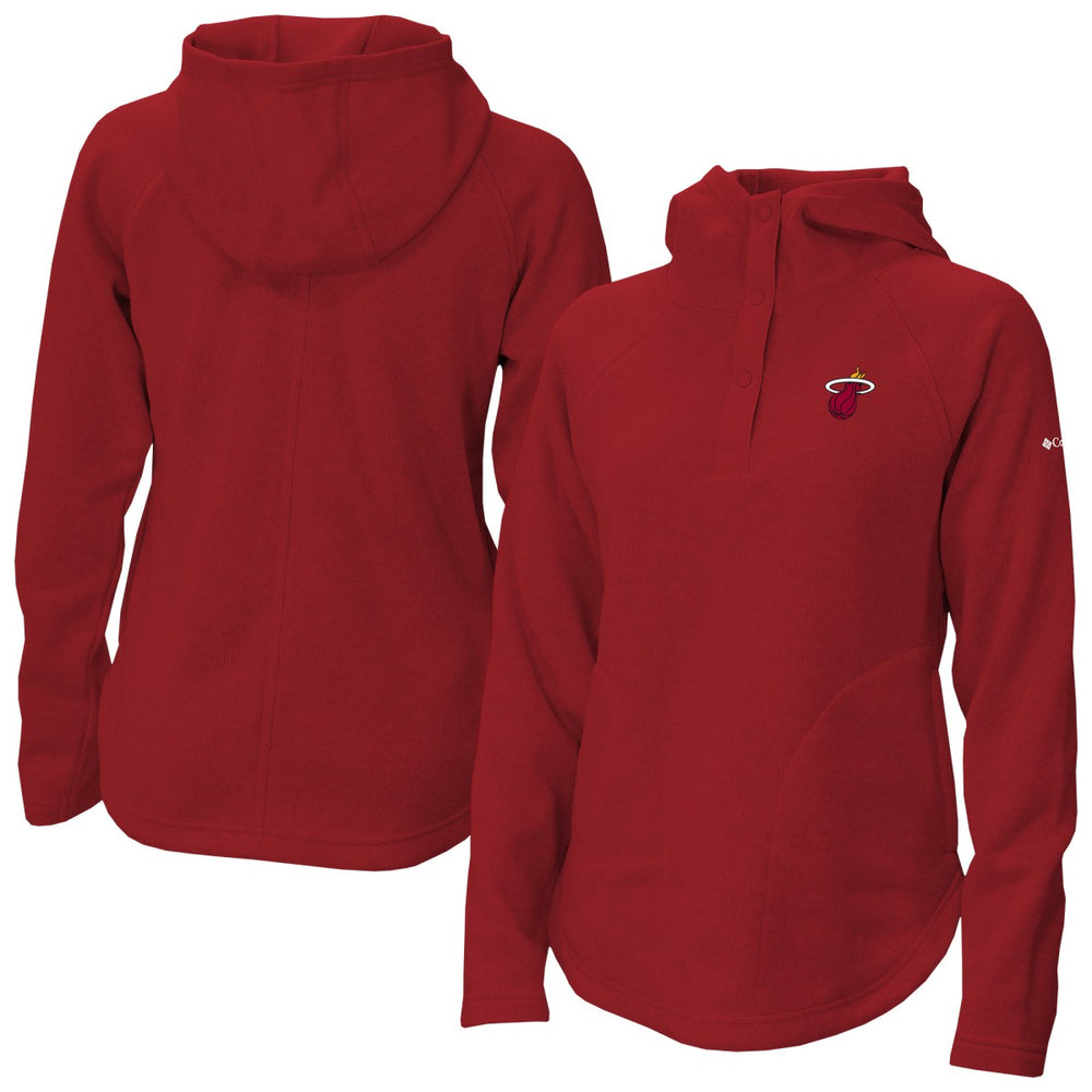 Miami Heat Women's Sweater Weather Quarter-Snap Hoodie Red | Columbia