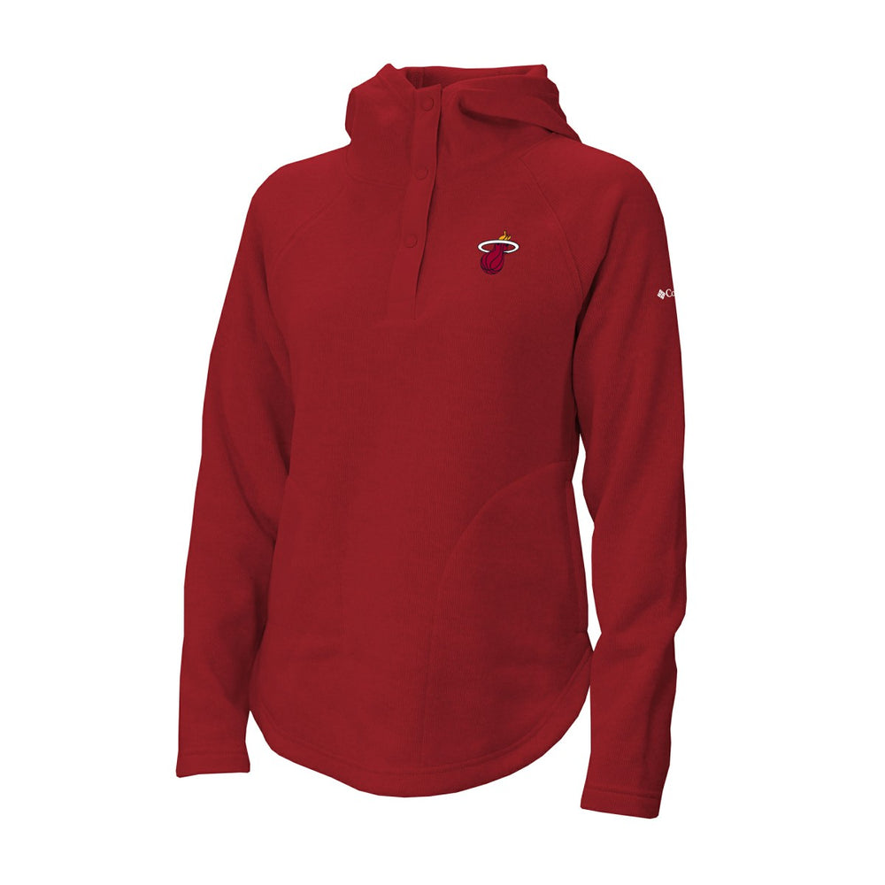 Miami Heat Women's Sweater Weather Quarter-Snap Hoodie Red | Columbia