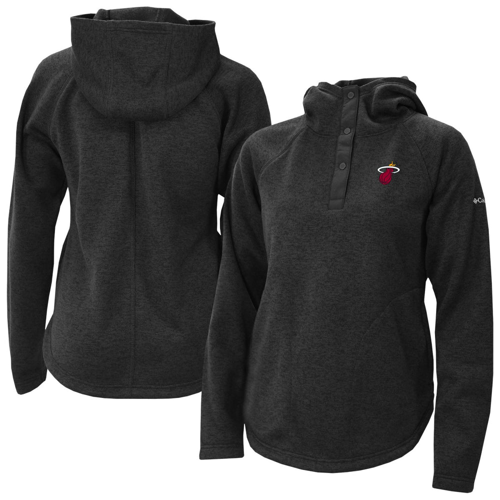 Miami Heat Women's Sweater Weather Quarter-Snap Hoodie Black | Columbia US