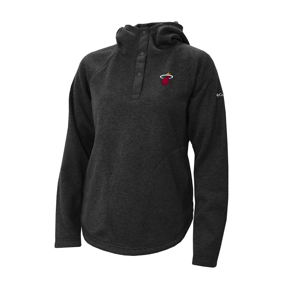 Miami Heat Women's Sweater Weather Quarter-Snap Hoodie Black | Columbia US