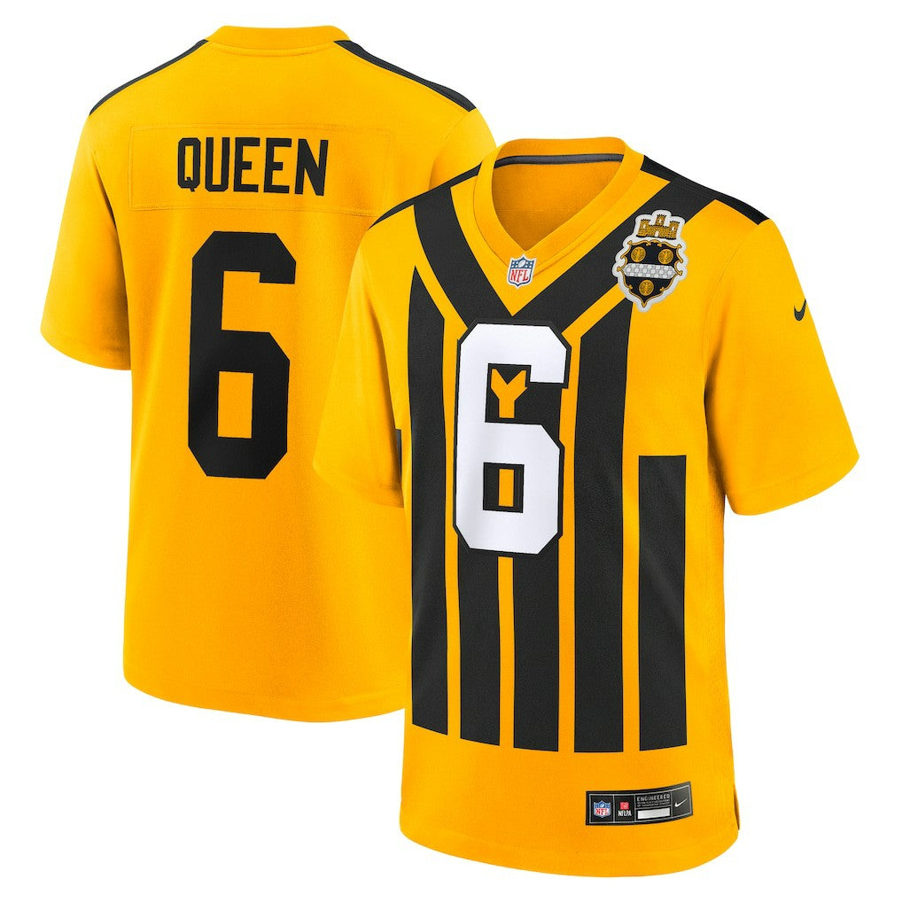Nike Patrick Queen Pittsburgh Steelers Alternate 1933 Throwback Game Jersey Gold