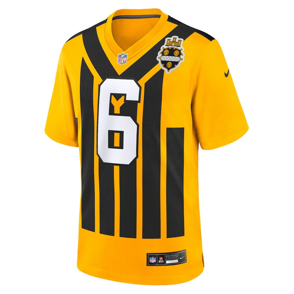 Nike Patrick Queen Pittsburgh Steelers Alternate 1933 Throwback Game Jersey Gold