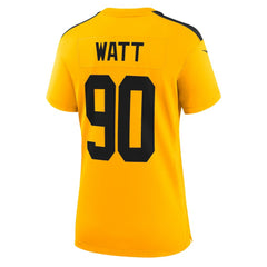 Nike T.J. Watt Pittsburgh Steelers Women's Alternate 1933 Throwback Game Jersey Gold