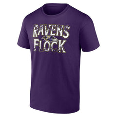 Fanatics Baltimore Ravens Ravens Flock T-Shirt Purple