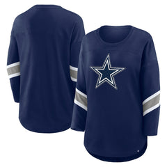 Fanatics Dallas Cowboys Women's Redzone Bling 3/4-Sleeve T-Shirt Navy