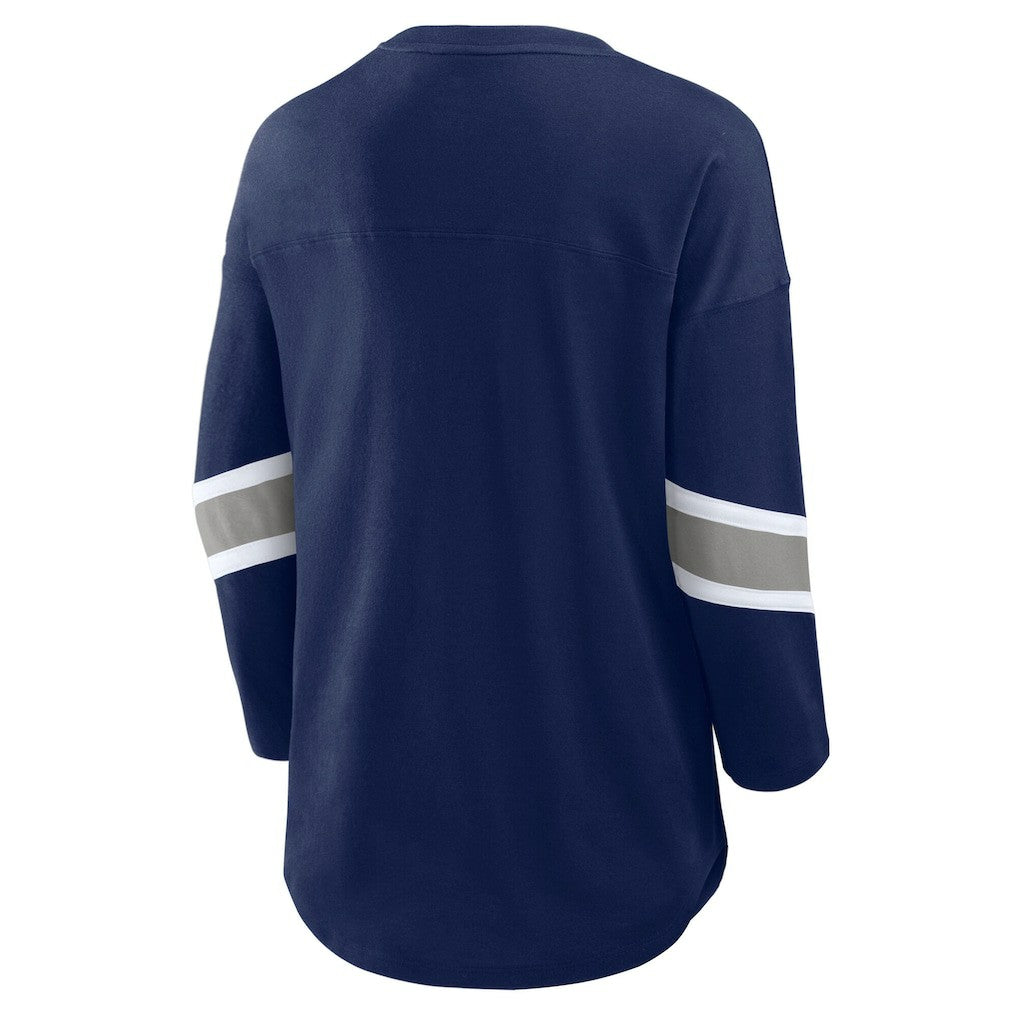 Fanatics Dallas Cowboys Women's Redzone Bling 3/4-Sleeve T-Shirt Navy