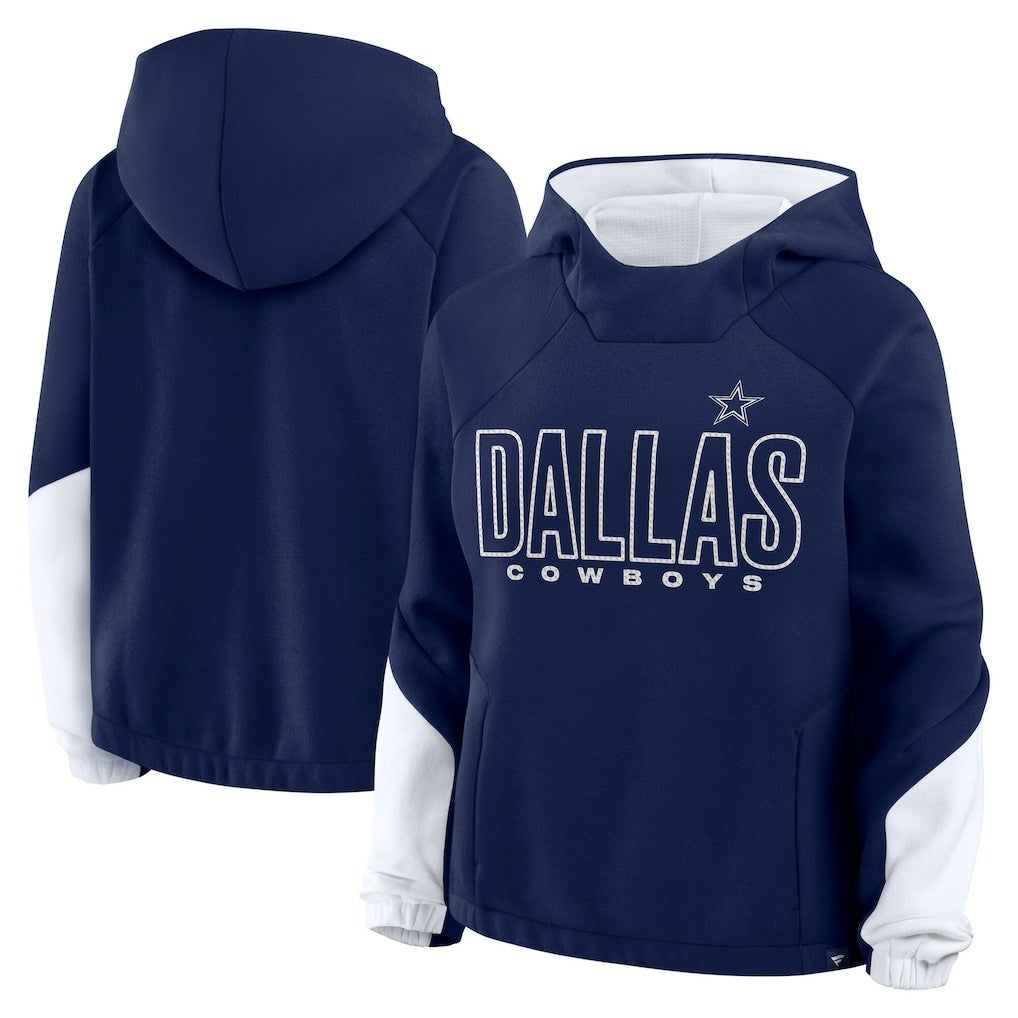 Fanatics Dallas Cowboys Women's Play Clock Bling Hoodie Navy