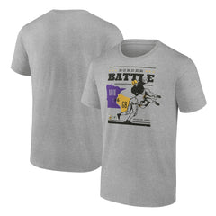 Minnesota Vikings vs. Green Bay Packers Battle Border T-Shirt Heather Gray