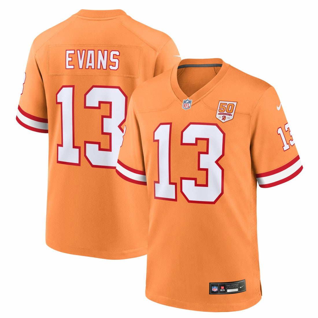 Nike Mike Evans Tampa Bay Buccaneers 50th Season Game Jersey Creamsicle