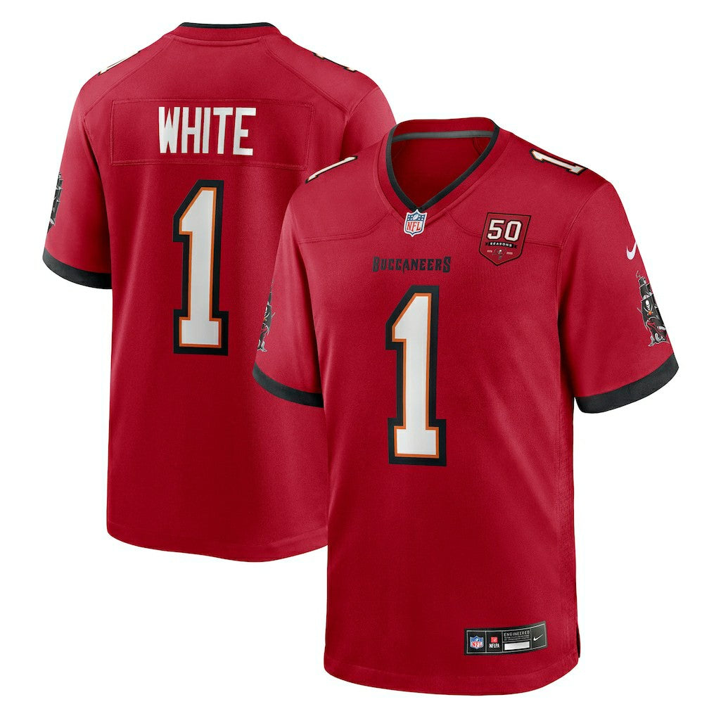 Nike Rachaad White Tampa Bay Buccaneers 50th Anniversary Team Game Jersey Red