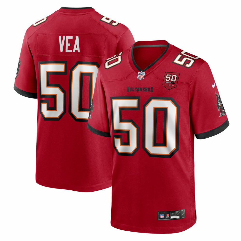 Nike Vita Vea Tampa Bay Buccaneers 50th Season Team Game Jersey Red
