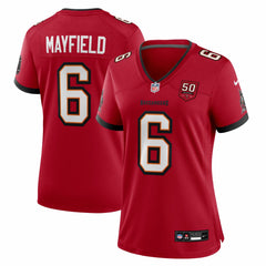 Nike Baker Mayfield Tampa Bay Buccaneers Women's 50th Season Team Game Jersey Red