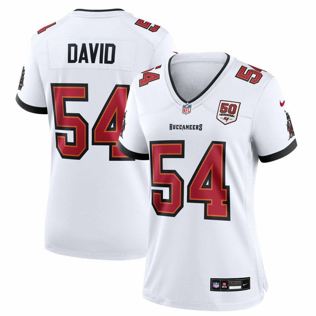 Nike Lavonte David Tampa Bay Buccaneers Women's 50th Anniversary White Game Jersey White