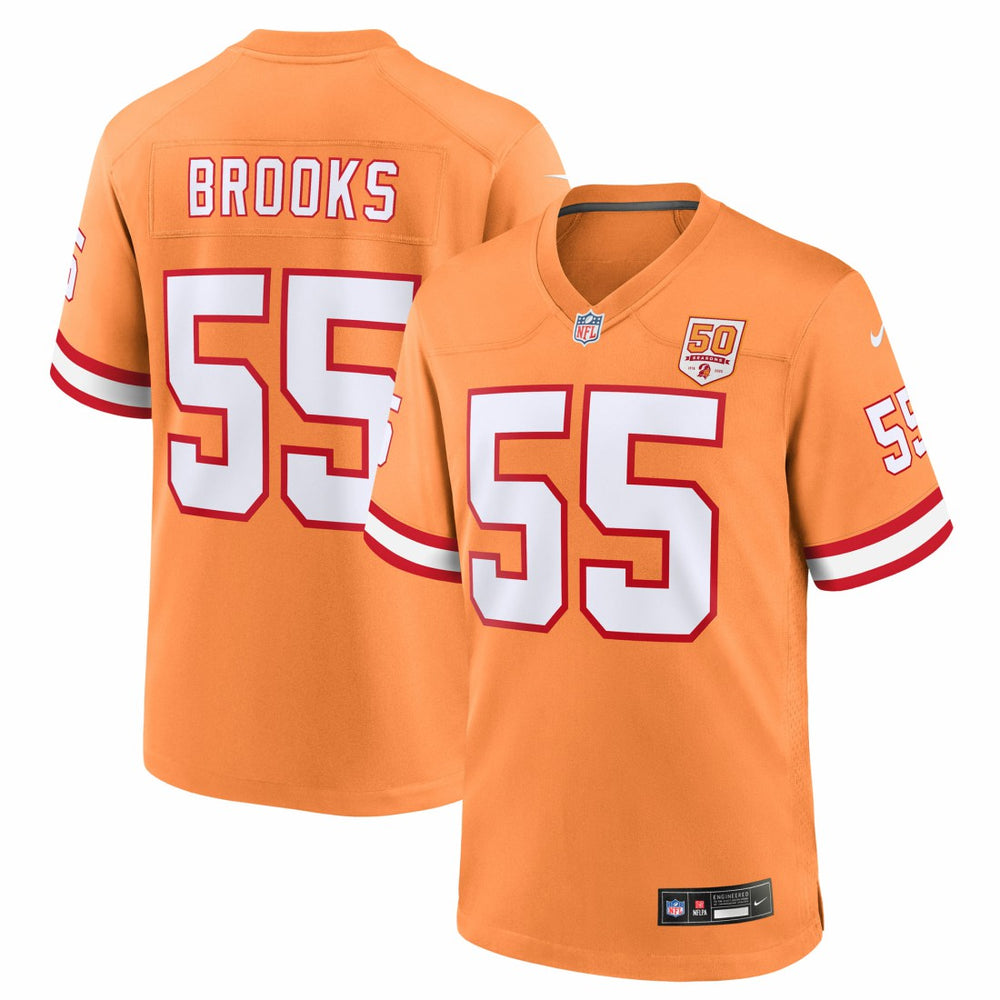 Nike Derrick Brooks Tampa Bay Buccaneers 50th Season Game Jersey Creamsicle